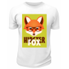 Футболка белая Hipster fox