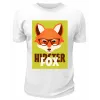 Футболка белая Hipster fox