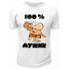 Футболка белая 100% мужик