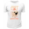 Футболка белая  Just love me Мопс
