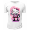 Футболка белая  Hello Kitty, панк