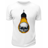 Футболка белая  Череп в лампочке