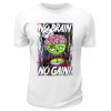 Футболка белая No brain, no gain