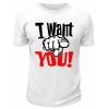 Футболка белая  мужская I want you