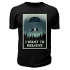 Футболка черная I want to belive