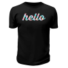 Черная футболка Hello