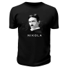 Черная футболка Никола Тесла nikola