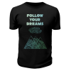 Футболка черная Follow your dreams