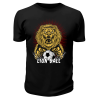 Футболка черная Футбольный лев lion ball