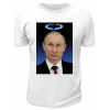 Футболка белая  Путин с нимбом