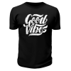 Футболка черная Good vibes каллиграфия