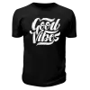 Футболка черная Good vibes каллиграфия