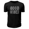 Футболка черная Good vibes позитивные вибрации