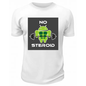 Футболка белая No steroid