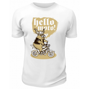 Футболка белая  Hello Moto