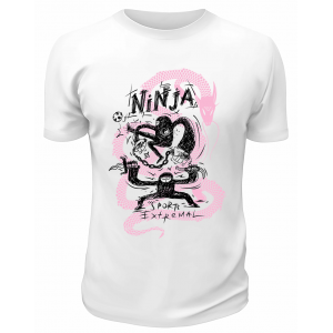 Футболка белая  Ninja