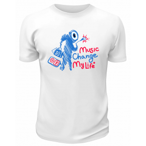 Футболка белая  Music change my life