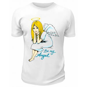 Футболка белая  Be my angel