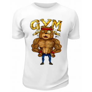 Футболка белая  Gym