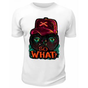 Футболка белая  So what