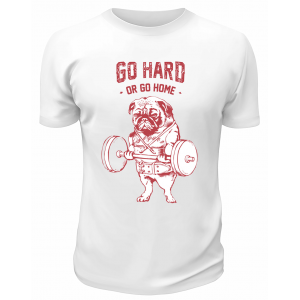 Футболка белая  Go hard