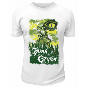 Футболка белая Think green