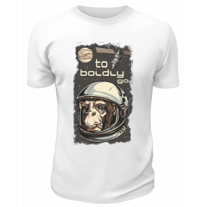 Футболка белая To boldly go