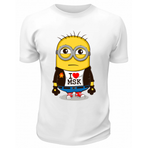 Футболка белая  I love Msk