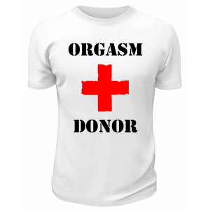 Футболка белая  мужская Orgasm Donor