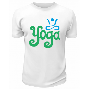 Футболка белая  мужская Yoga