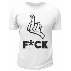 Футболка белая  мужская F*CK