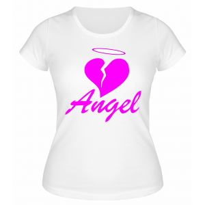 Футболка белая Сердце Angel