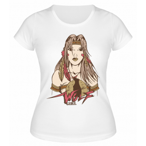 Футболка белая Девушка индеец girl