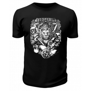 Футболка черная Лев veritas