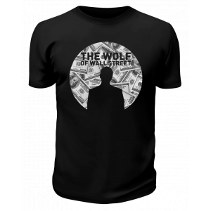 Футболка черная The wolf of wall street