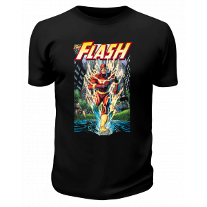 Черная футболка Flash