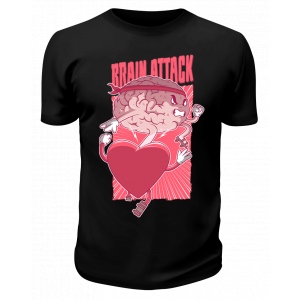 Футболка черная Brain attack