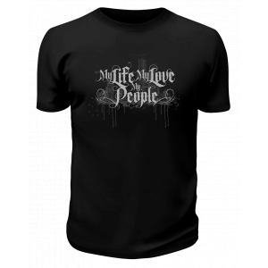 Футболка черная My life my love people