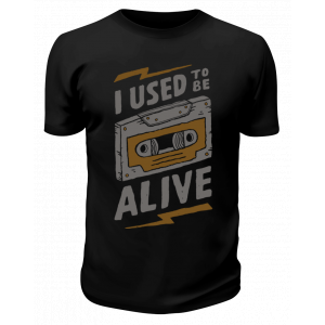 Футболка черная I used to be alive