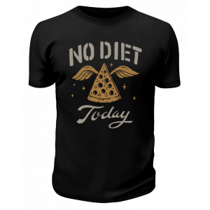Футболка черная No diet today