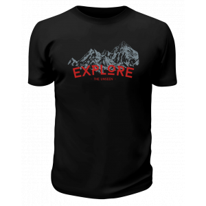 Футболка черная Горы "explore"