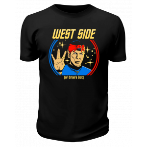 Футболка черная Гангста Спок west side