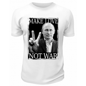 Футболка белая  Make love not war