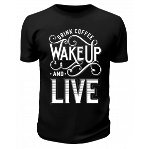 Футболка черная Wake up