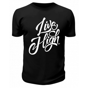Футболка черная Live high