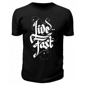Футболка черная Live fast
