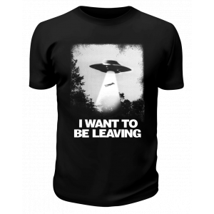 Футболка черная Похищение I want be to leaving