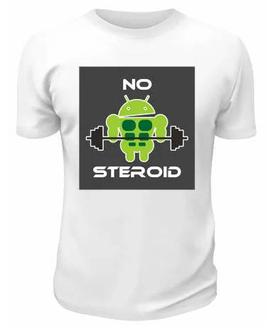 Футболка белая No steroid