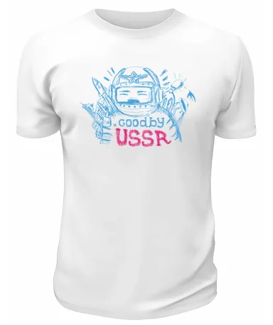 Футболка белая  Goodbye USSR