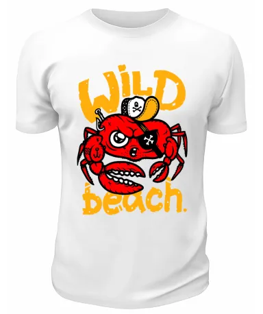 Футболка белая  Wild Beach